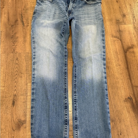 ARIAT Blue Straight Jeans Classic Style - Picture 2 of 6